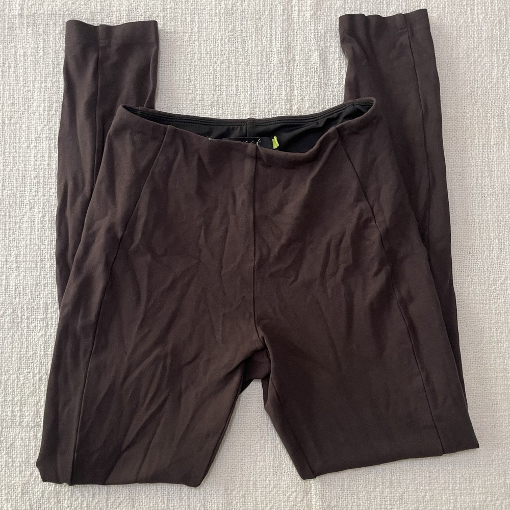Lysse Brown High-Waisted Stretchy Leggings Pants Women's Small EUC Quality